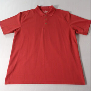 Grand Slam XXL Mens Shirt Polo Golf Red Orange Stretchy Vacay Breathable Casual